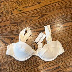 we wore what white new claudia bikini top